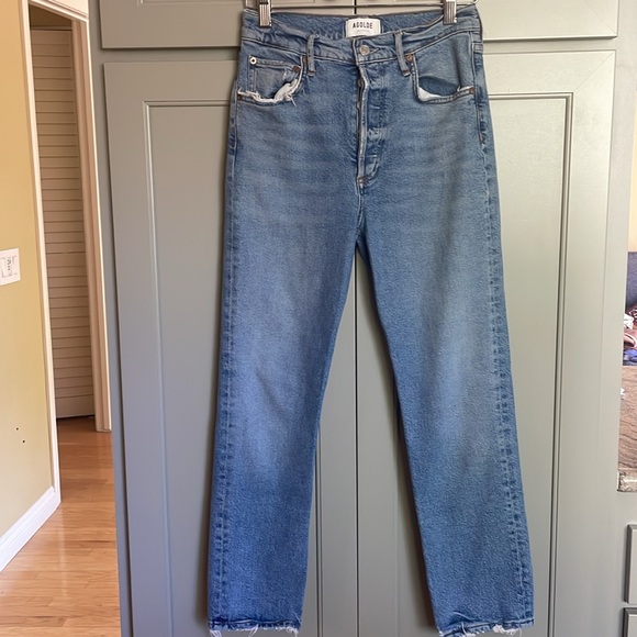 Agolde Riley High Rise Straight - Leg Jeans - Picture 5 of 16